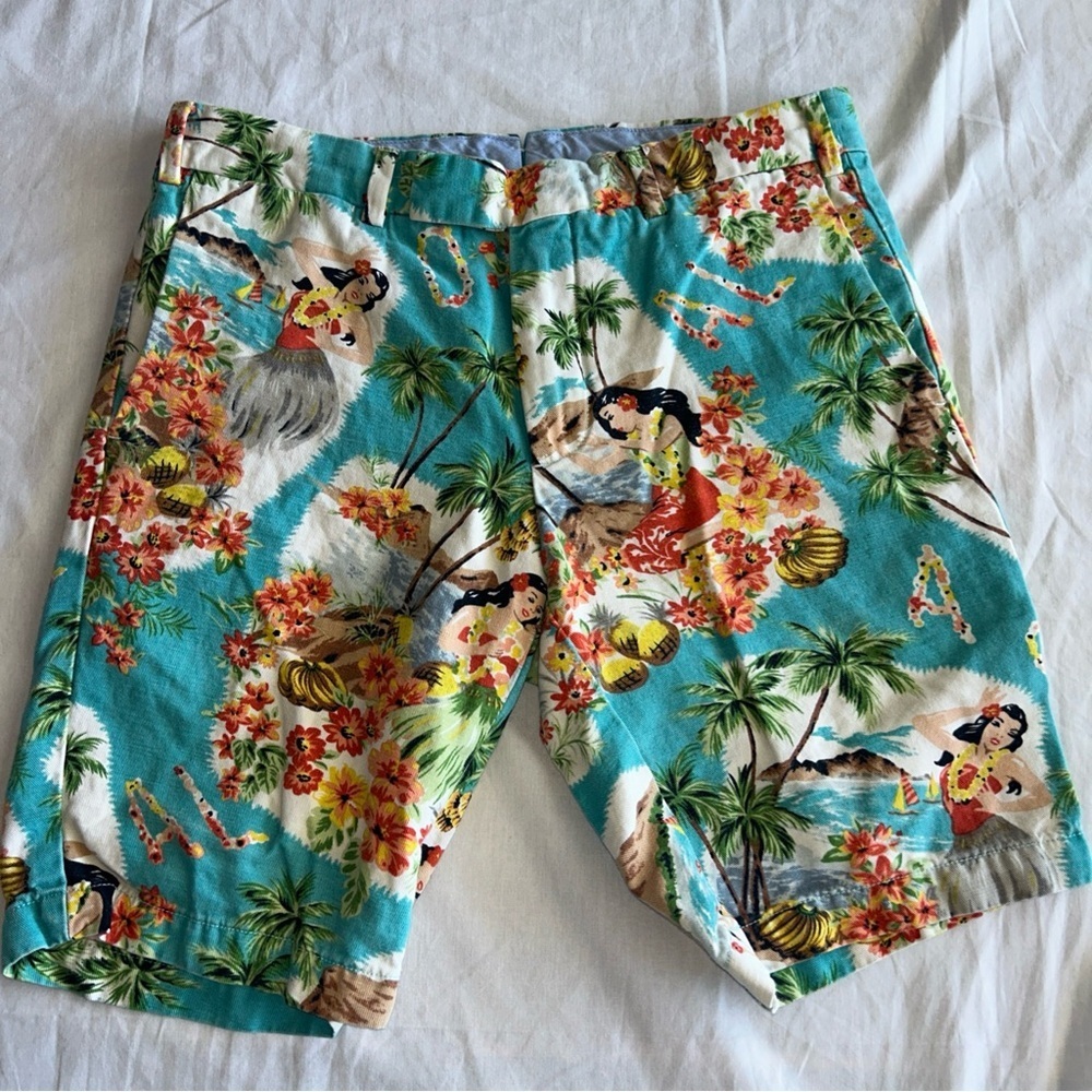 Polo by‎ Ralph Lauren Light Blue Shorts. Hawaiian Girl